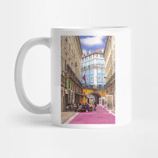 Rua cor de rosa. Pink street. Cais do Sodré. Lisbon Mug